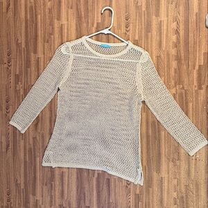 Elegant Cream Knit Sweater for Women